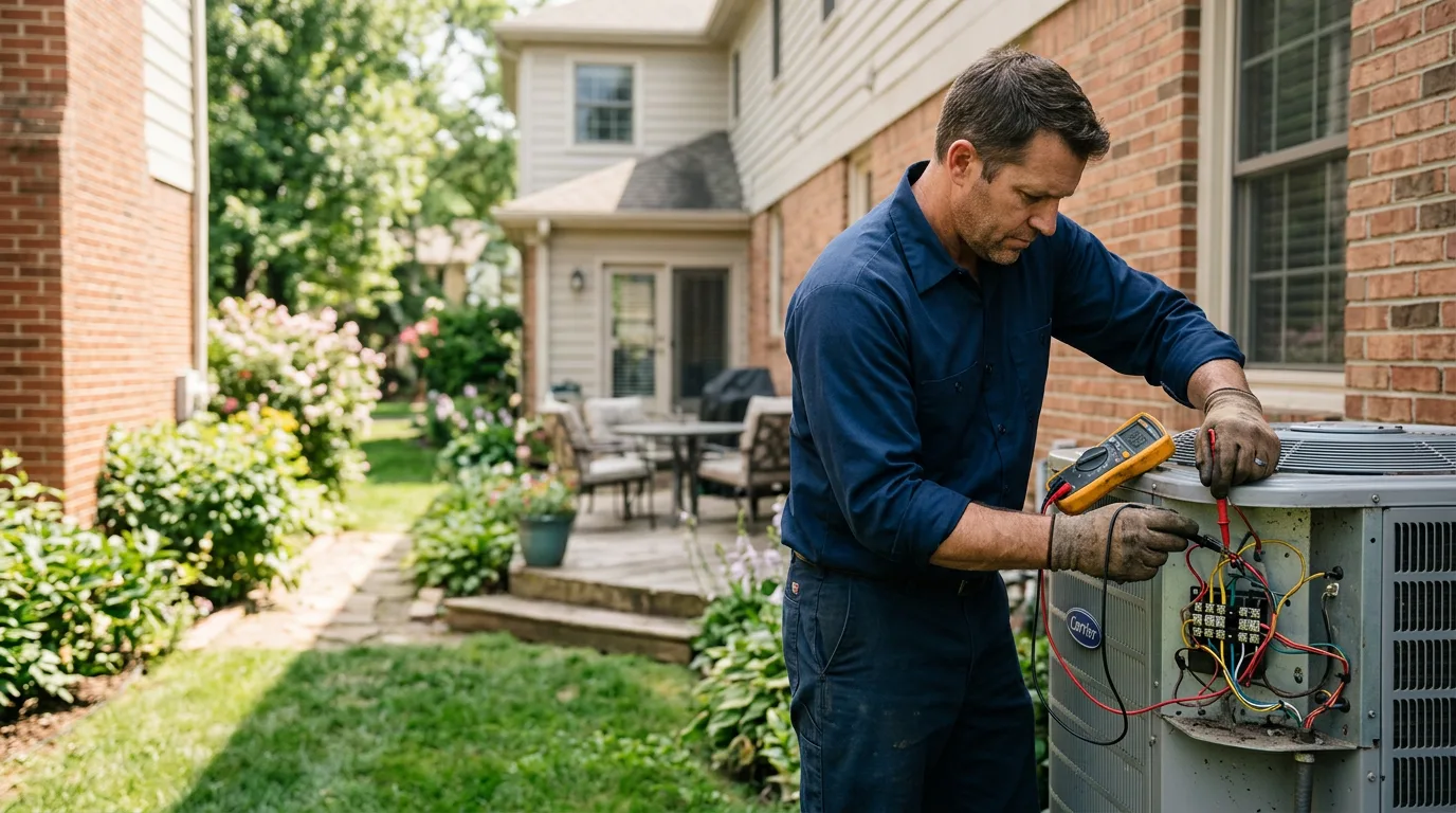 HVAC technician working near Cashion, AZ